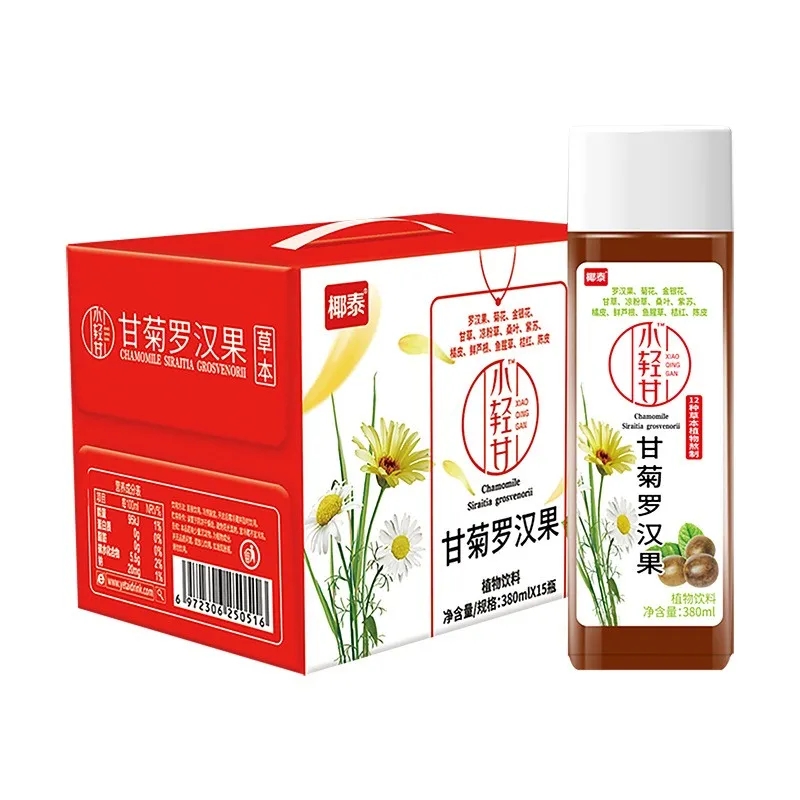 椰泰小轻甘甘菊罗汉果凉茶380ml*15瓶装整箱 草本植物即饮茶饮料