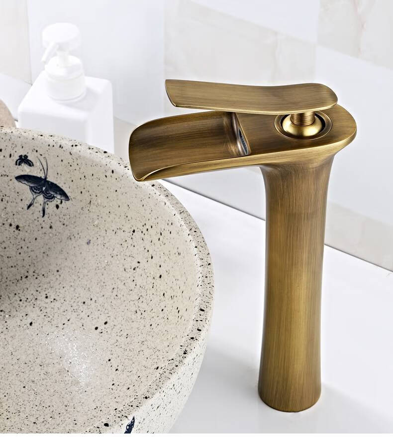 玻璃水龙头艺术北欧艺术洗脸池个性水龙头创意透明玻璃仿古台上盆复古