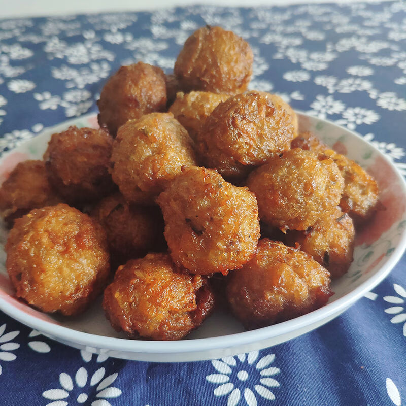 糯米山芋圆子500g农家大锅油炸藕圆子安徽特产 藕圆子1斤【图片 价格