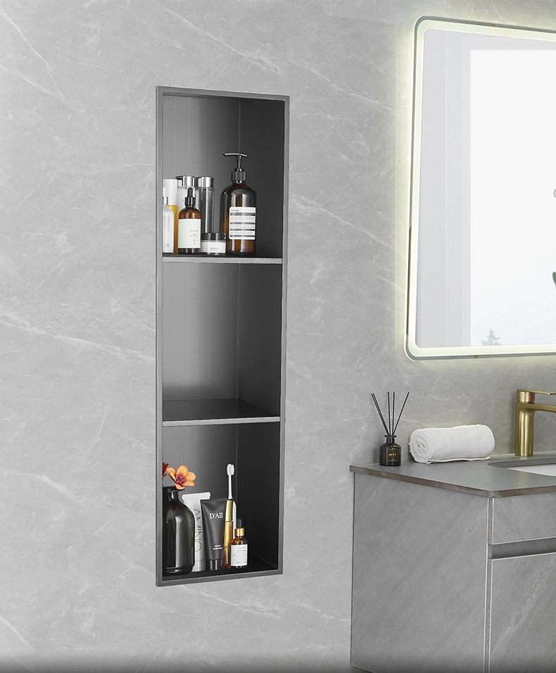 卫生间浴室金属不锈钢电视壁龛盒成品铝合金 可按需定制尺寸【图片