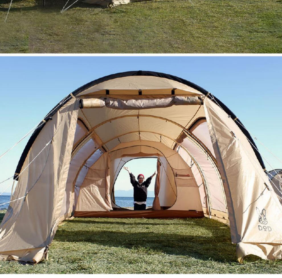 官方旗舰dod帐篷dodt5隧道帐篷卡其色帐篷户外精致露营野外豪华帐篷