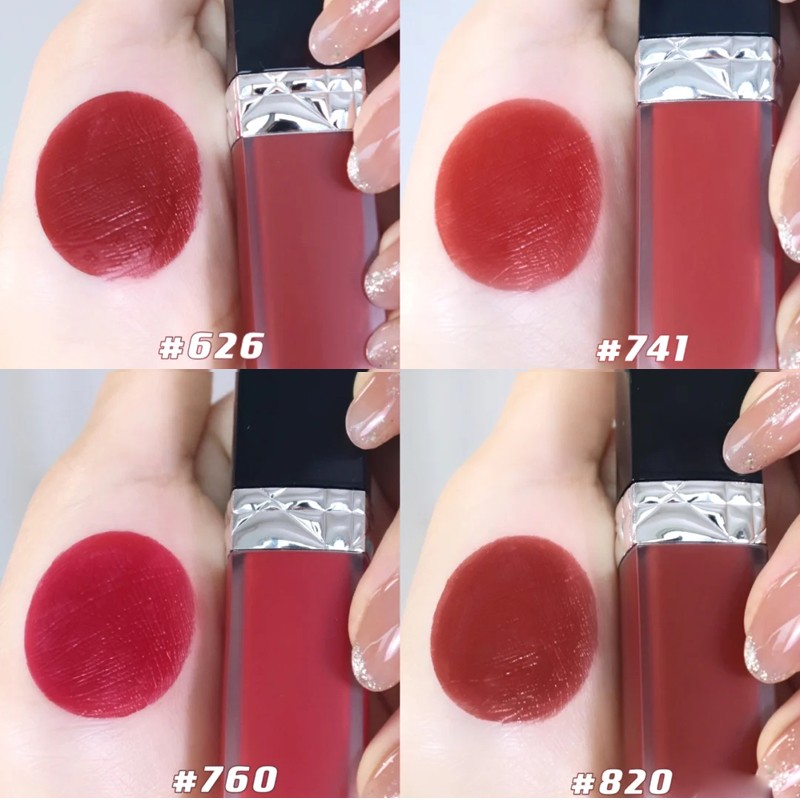 迪奥dior 2021年全新持久哑光黑盖口红唇膏 哑光黑盖唇釉760#【图片