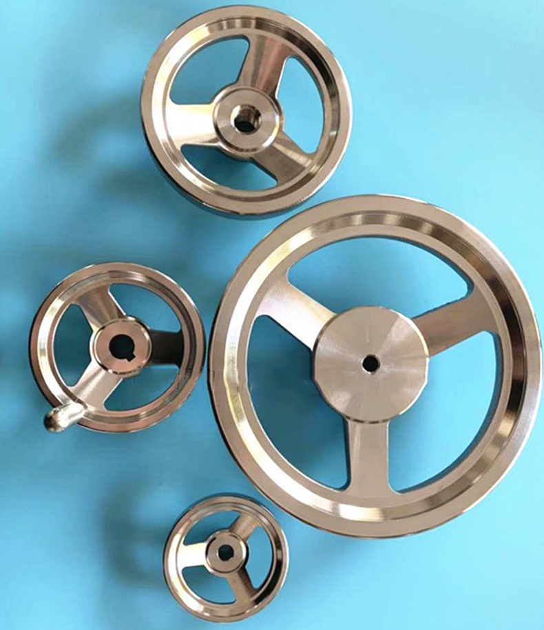 工业304不锈钢手轮 304手轮 滚花边手轮 机械摇手 手柄 外径80 m16