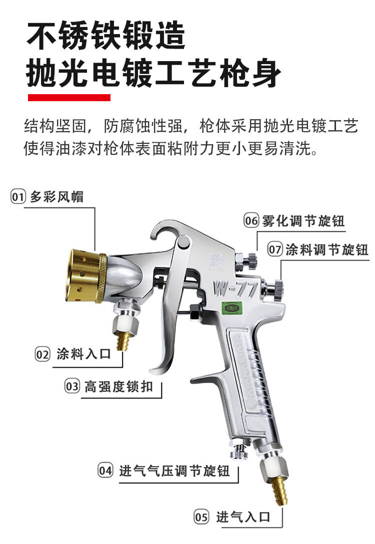 水包水多彩喷抢外墙喷漆枪专用乳胶底漆仿石漆2l压力桶水包砂喷枪 2l