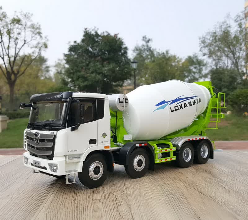 24欧曼est雷萨etx混凝土搅拌车8*4工程卡车模型 欧曼est雷萨l10搅拌车