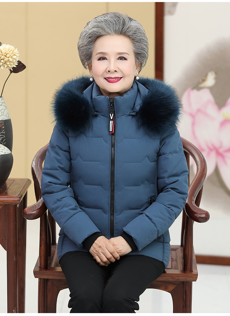 棉衣老人装6070老太太中女装上衣老婆婆冬天衣服女土老年人棉袄红色xl