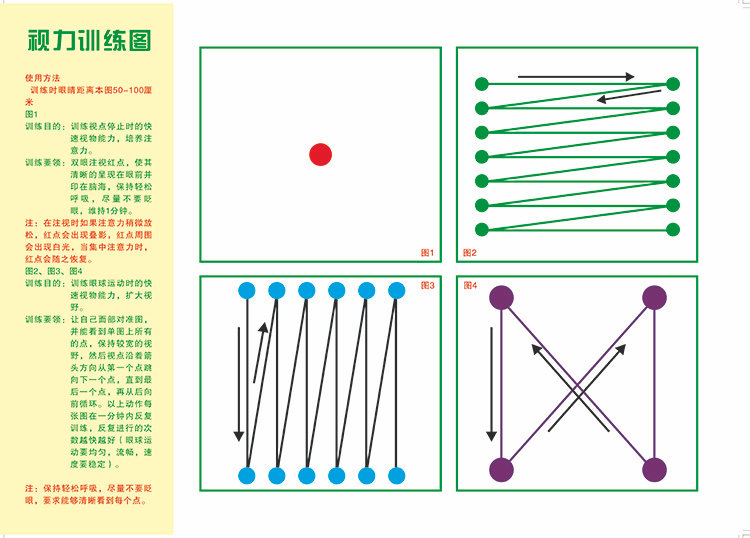 兒童視力表視力訓練圖圖弱視訓練圖 眼肌訓練運動增視圖 眼操 大圖