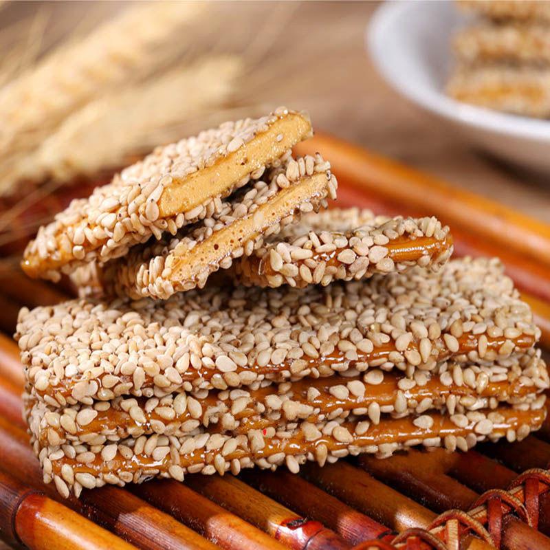 芝麻片炒片子油麻糖 480克x2包 湖南湘潭县中路铺镇特产中秋传统新华