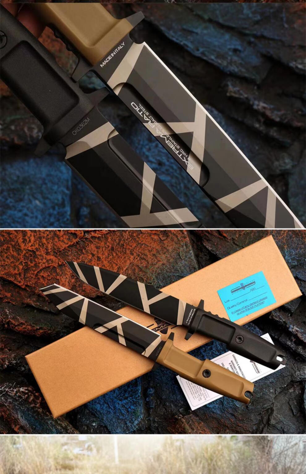 尼泊尔军弯刀大号出口美国极端武力支点一体龙骨户外露营多功能战术防