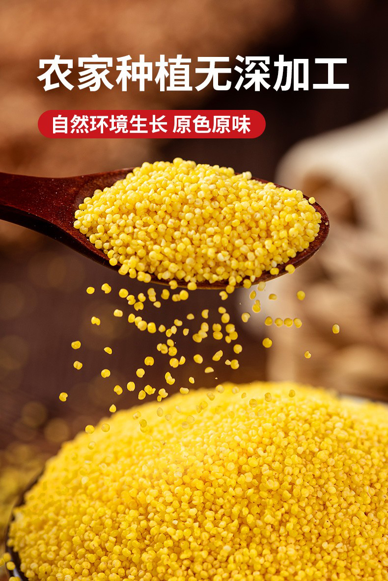 河南特产黄小米粥小黄米新小米农家食用糯新米五谷杂粮5斤