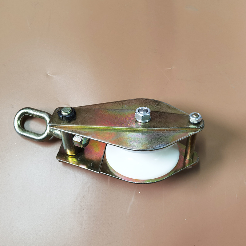 电力传递滑车地缆电缆牵引绳传递滑轮尼龙加宽高速电力滑轮起重轮2吨