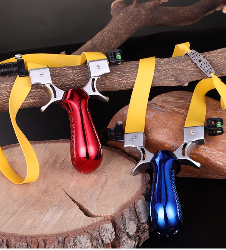 新款98k弹弓反曲弹工快压扁皮弾弓高端高精度高压 带灯金属98k蓝色