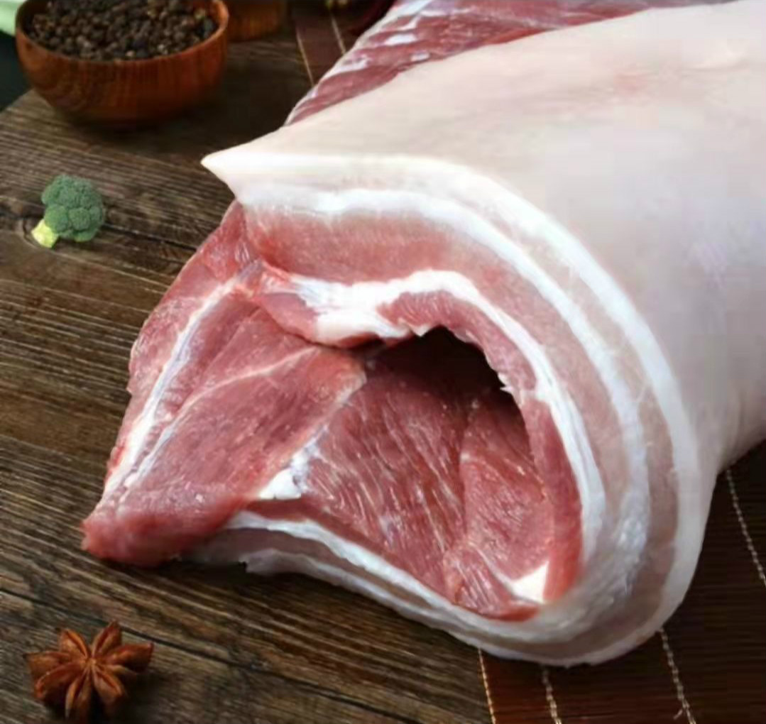 猪肉新鲜整块国产五花肉散养土猪五花肉烧烤肉类生鲜食材 图安贝里