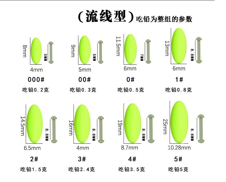 日本进口七星漂浮子浮标钓鱼圆柱形橄榄型鱼漂传统钓浮漂套装 黄色7 2