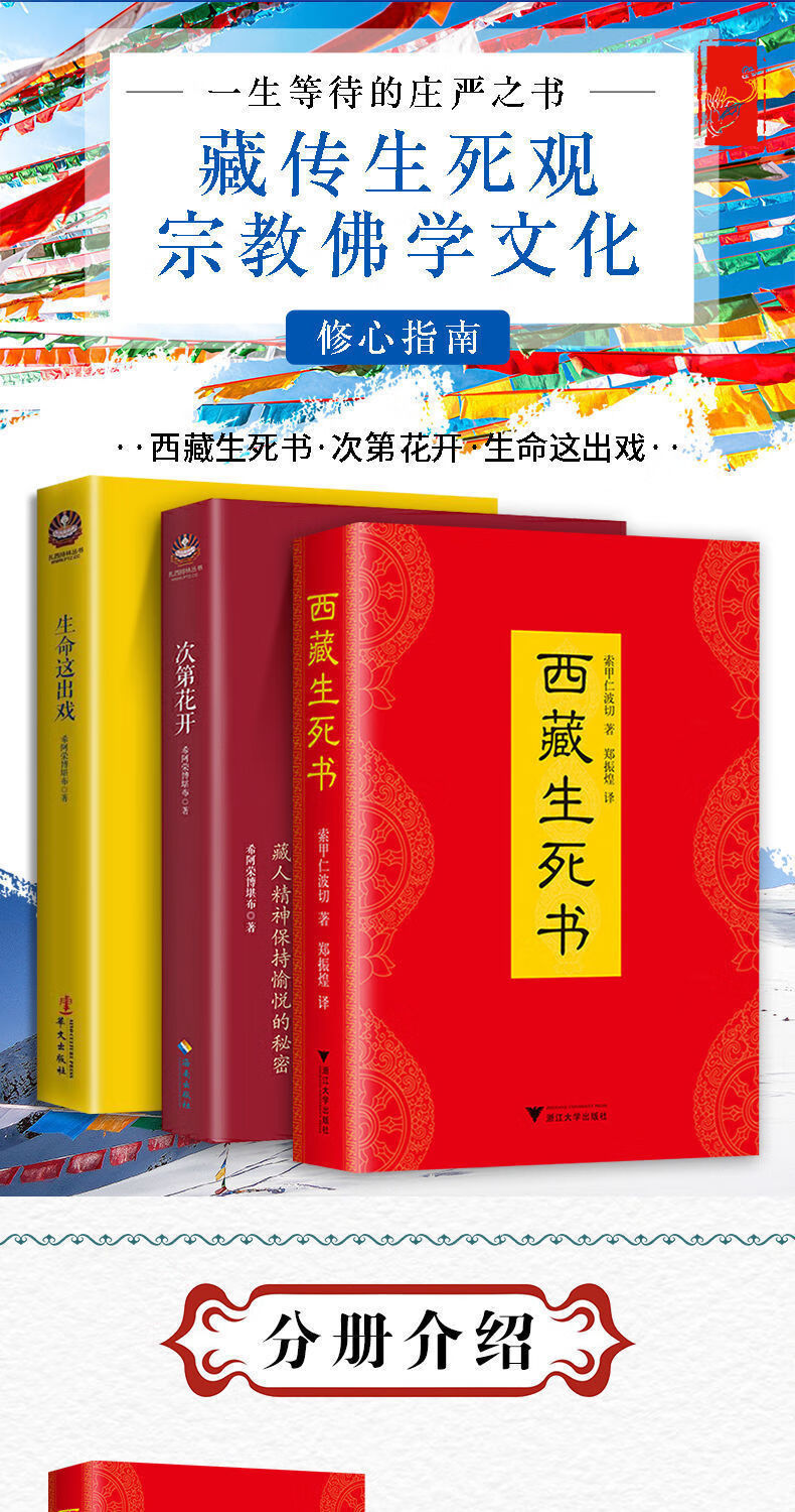 【自营配送】精装西藏生死书索甲仁波切著次第花开生命这出戏一生等待