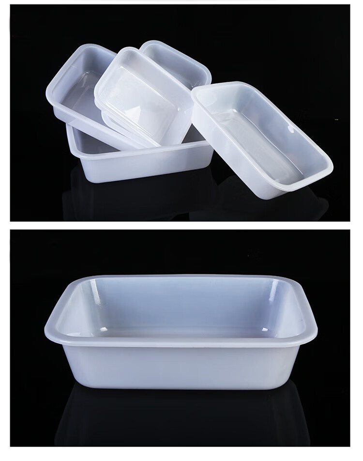摆摊用塑料加厚收纳盒冰盆白盆厨房盒凉拌麻辣烫家庭做豆腐模具盒长