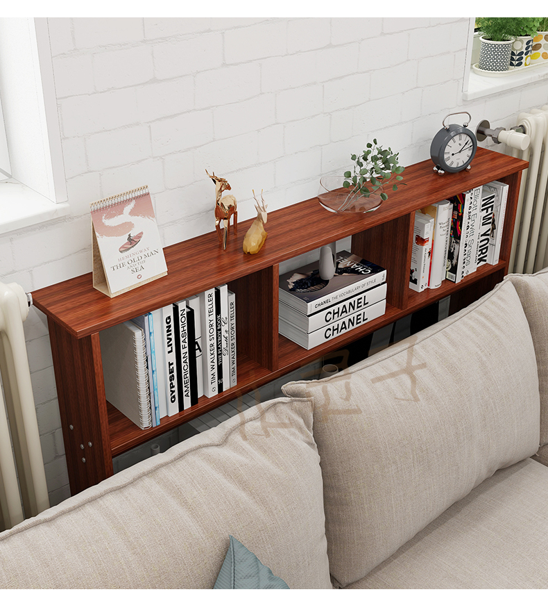 卧室床尾书架 床边柜夹缝柜卧室床尾缝隙窄床头沙发后边书架 120*15*