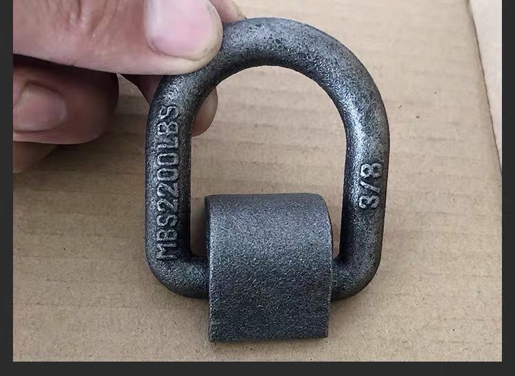 焊接d型环吊耳高强度吊环g80模锻吊环带卡簧模具链接环d型环2t5吨模锻