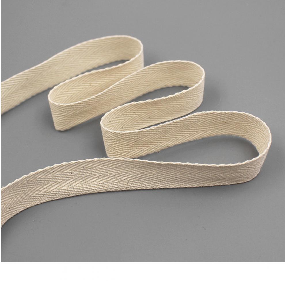 纯棉人字纹织带包边条带子滚边布带宽鞋口滚条布料被角绑带布条带 3cm