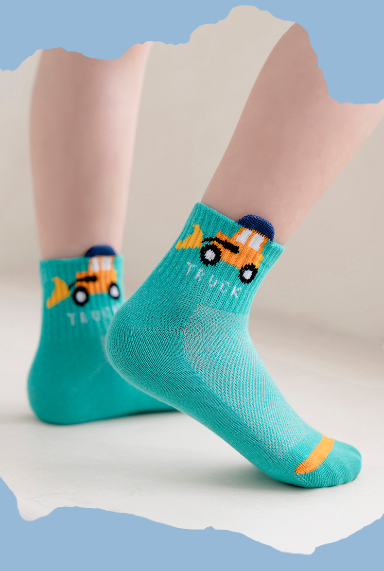 迪士尼官网同款115岁小孩子的袜子男童纯棉夏季薄款宝宝春夏透气棉袜