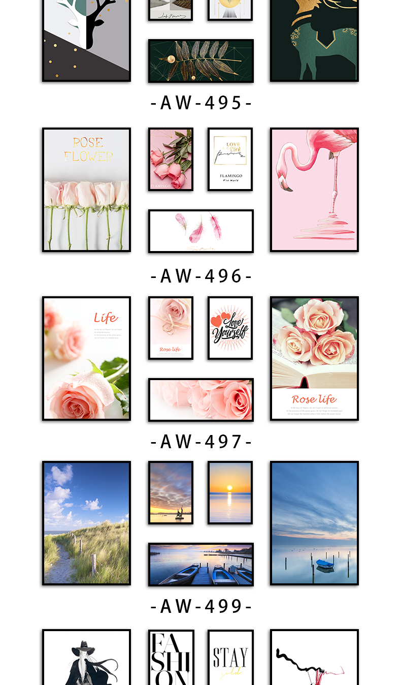 装饰画沙发背景墙挂画餐厅卧室壁画f aw-494 小尺寸(150*55)轻奢金l