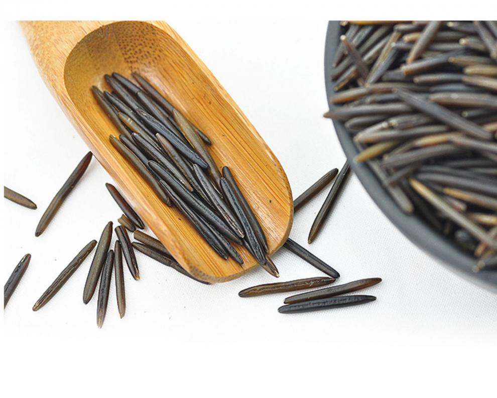 1号野米 冰湖松针米 菰米雕胡米黑米454g 【x1.】