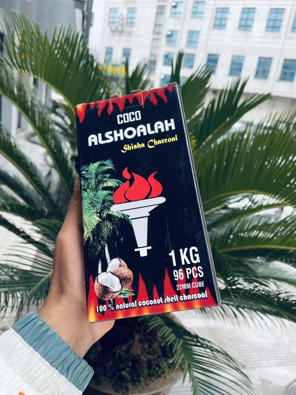 阿拉伯水烟椰壳炭方块木炭椰碳椰子慢燃碳cocoshishahookahalfakhamah