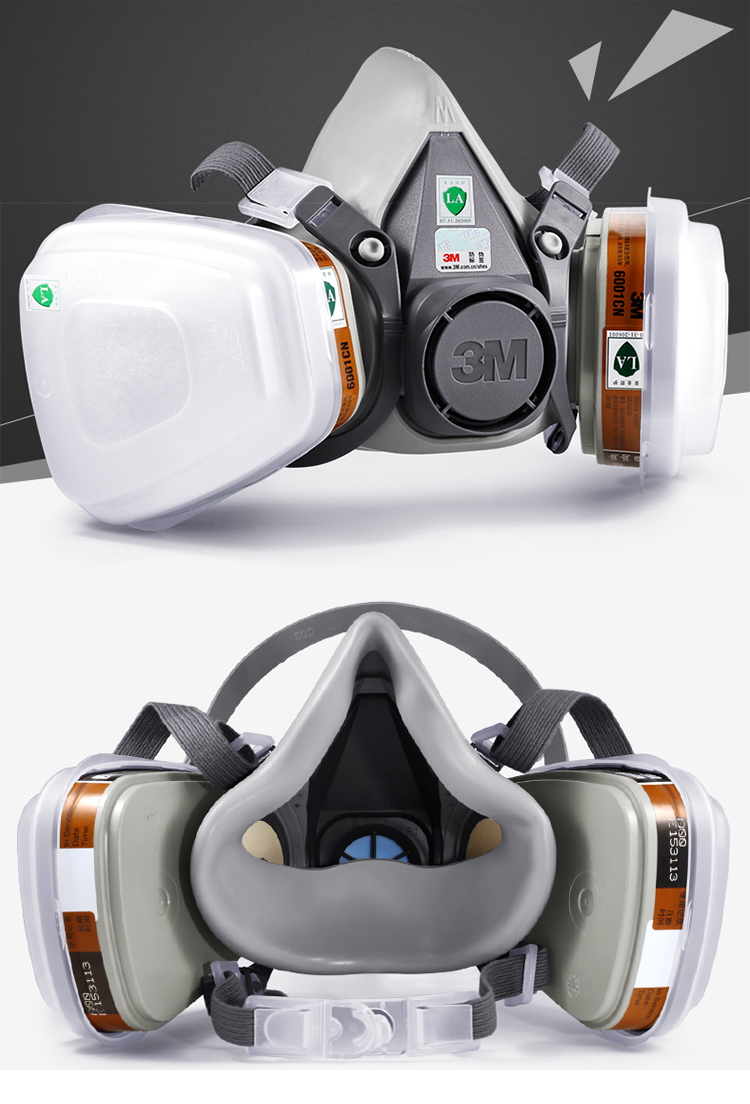 3m防毒面具6200半面型防护面罩颗粒物滤棉滤棉盖模型防护工具 5n11cn