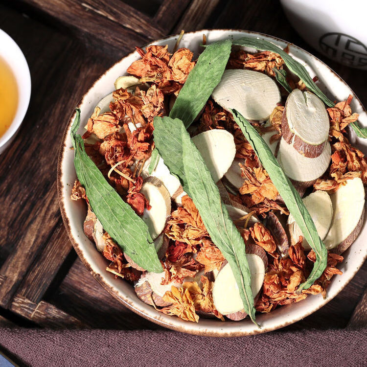 北京同仁堂原料金龙茶 清心肺润茶 凉茶 解暑润喉 茶 内廷上用 (共3斤