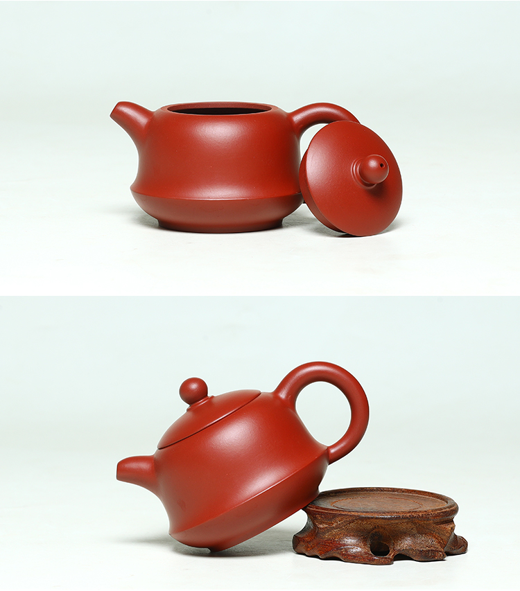 宜兴方圆紫砂壶小容量原矿大红袍纯手工家用泡茶壶潮汕三杯茶宜兴家用
