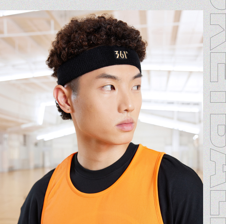 361ag运动2021年秋季新款女跑步头戴吸汗带健身篮球头巾男白色均码