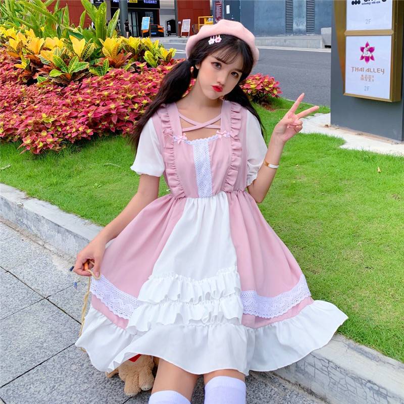 女装日系软妹原创lolita洛丽塔洋装可爱学生日常裙长袖op连衣裙gyl