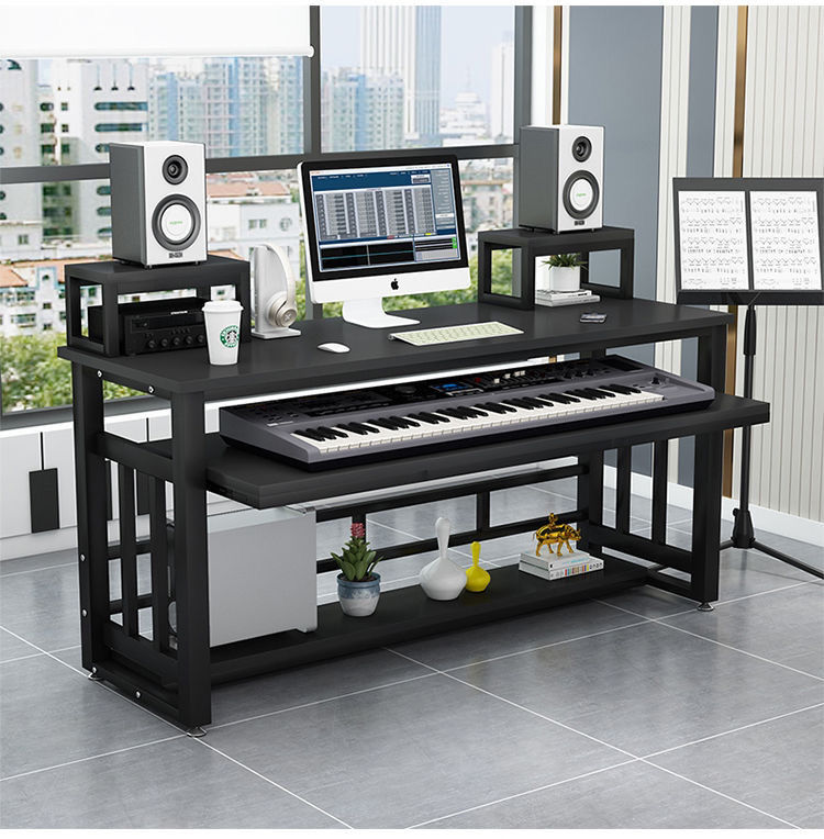 现代简约电子琴桌音乐编曲工作台电钢琴桌学习桌midi键盘桌电脑桌 180