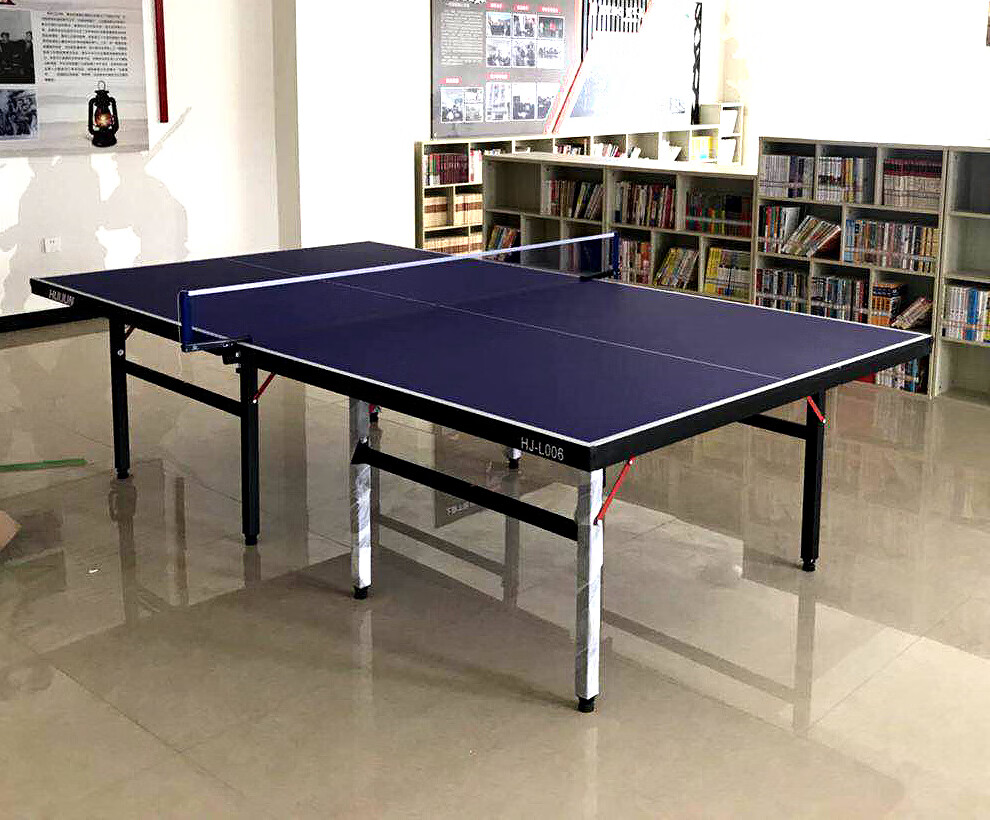 会军huijun乒乓球桌室内家用可折叠移动乒乓球台户外标准级hjl006乒乓