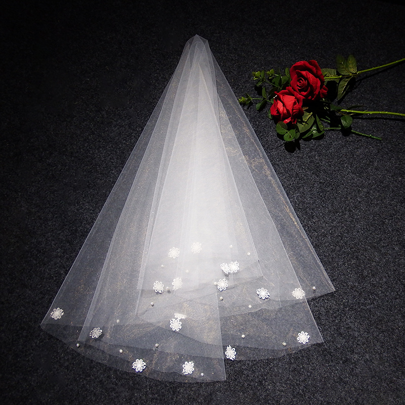 南糖三色气球头纱婚纱女新娘结婚头纱超仙韩式旅拍短款森系网红拍照