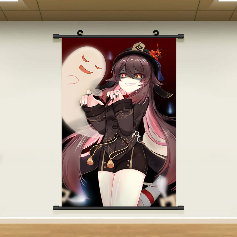 原神胡桃挂画动漫周边堂主超大海报卧室壁纸宿舍贴纸二次元背景墙