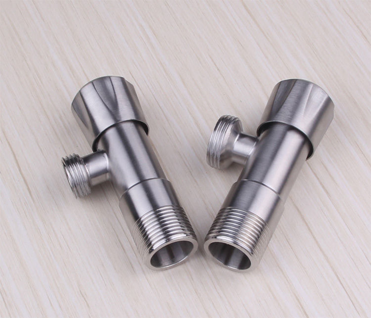 304不锈钢6分角阀进水阀6进4出6进6出阀门止水阀家用全钢加厚拉丝6进4