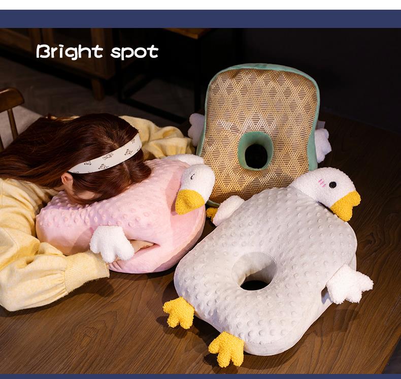 中间有洞的抱枕夏天上班族午休神器学生午睡冰枕趴着睡觉专用枕头中间