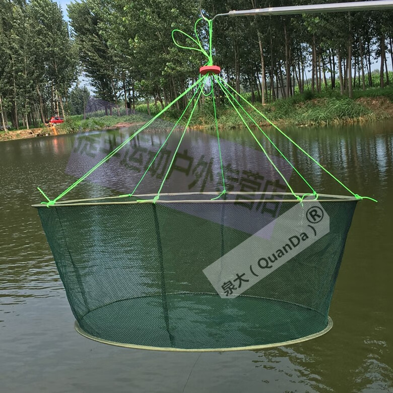 新型开放式折叠抬网捕鱼网虾笼捕虾网搬网渔网抓渔网搬网捕鱼工具2米
