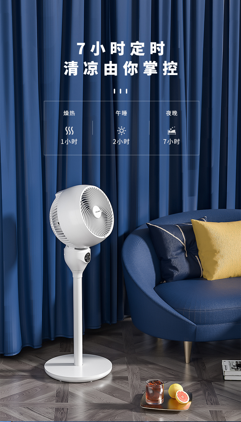 小米(mi)米家通用赛特斯电风扇家用办公室涡轮对流落地扇立式遥控摇头