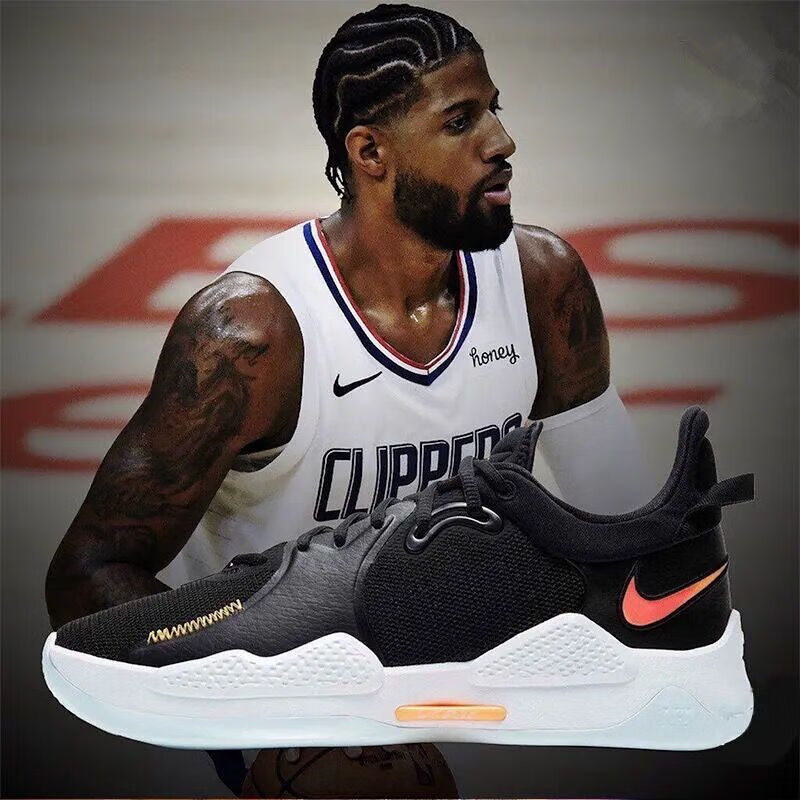 高品质纯原1/1 pg5 保罗乔治5代篮球鞋黑白玩转未来低帮实战耐磨防滑