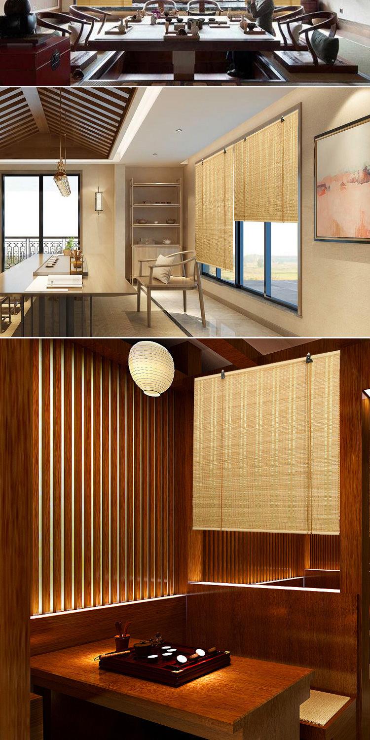 卷轴窗帘 柔纱帘卷帘窗阳日竹窗帘亭遮阳光房玻璃顶户遮网卷帘式帘子