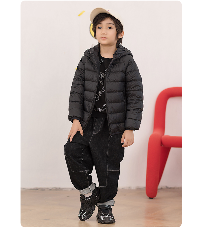 鸭鸭儿童羽绒服2022年男童女童90鸭绒上衣童装保暖宝宝轻薄羽绒外套sn
