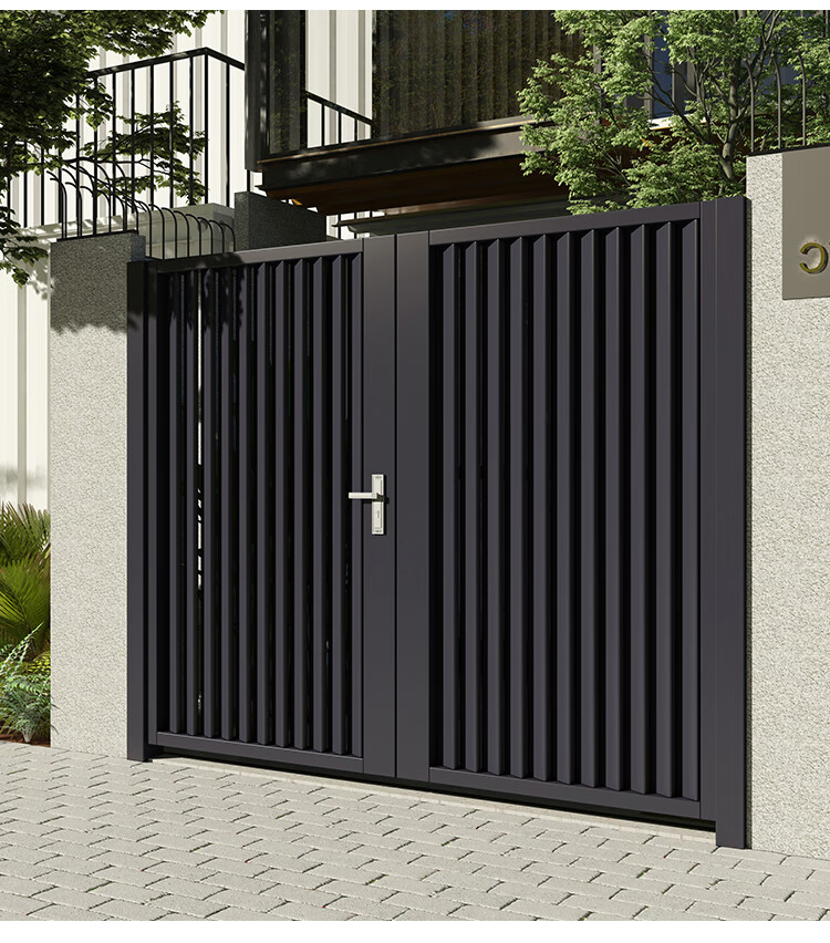 桦美佳铝合金别墅庭院大门平移门现代极简日式庭院门铝艺花园别墅门