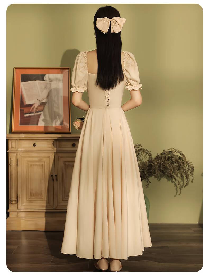 毕业晚会礼服 毕业典礼礼服毕业照衣服大学生高中毕业季礼裙子合影