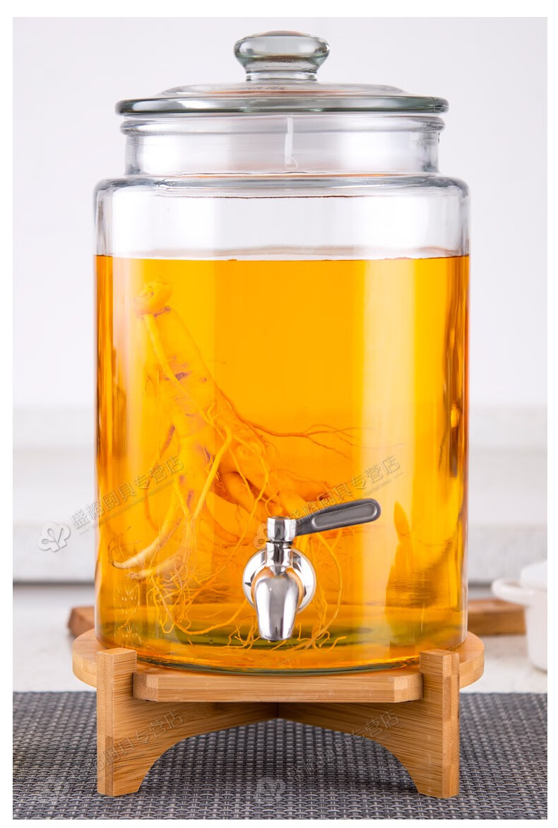 cklde泡酒玻璃瓶带龙头泡酒坛子专用泡酒瓶密封泡酒罐加厚10斤20斤