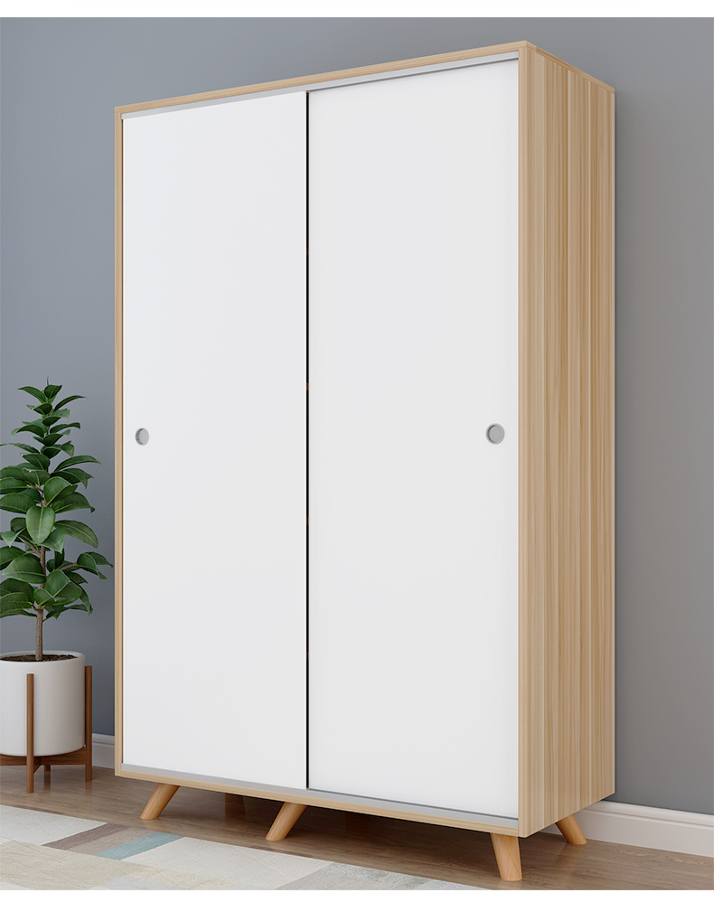 宜家风格家居北欧衣柜全简易推拉门现代简约出租房小卧室柜子组装衣橱