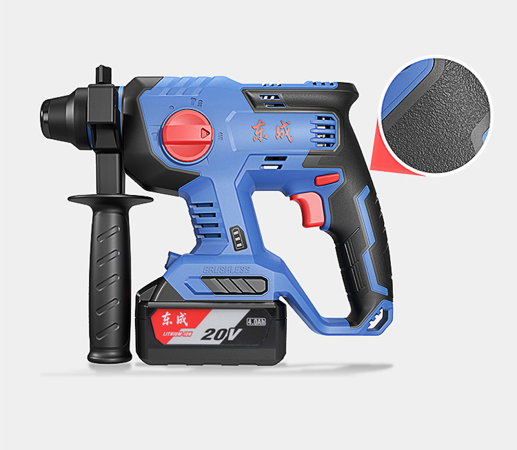 适用于东成电动无刷锂电钻 东成20v无刷充电电锤dczc22b锂电电锤冲击