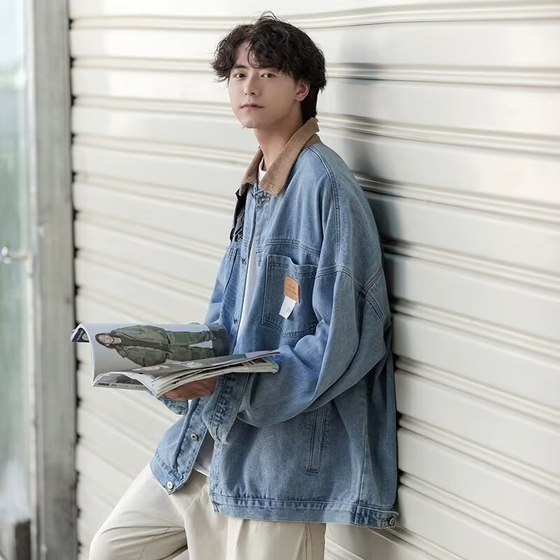 gxmy 牛仔外套男秋季日系少年感江浙沪穿搭工装夹克春秋新款ins潮牌