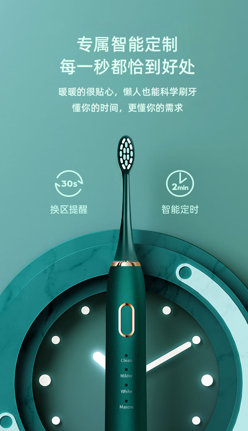 【药店直售】lenovo联想电动牙刷男女士家用全自动声波软毛充电学生党